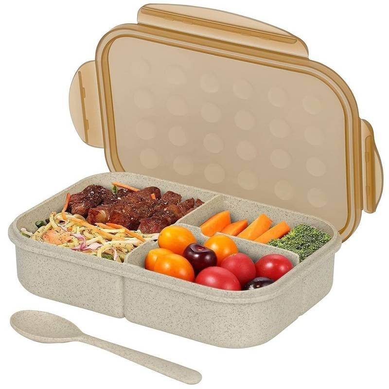 Lunch Box 3 Compartment with Spoon